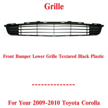 Load image into Gallery viewer, Front Bumper Lower Grille Textured Black Plastic For 2009-2010 Toyota Corolla