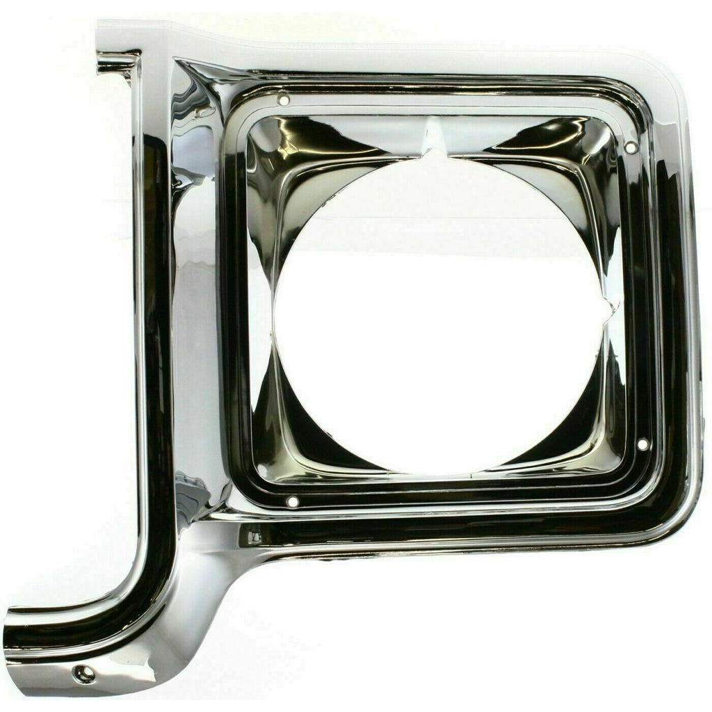 Head Lamp Door Chrome Round Left & Right Side For 1973-1978 C/K Series