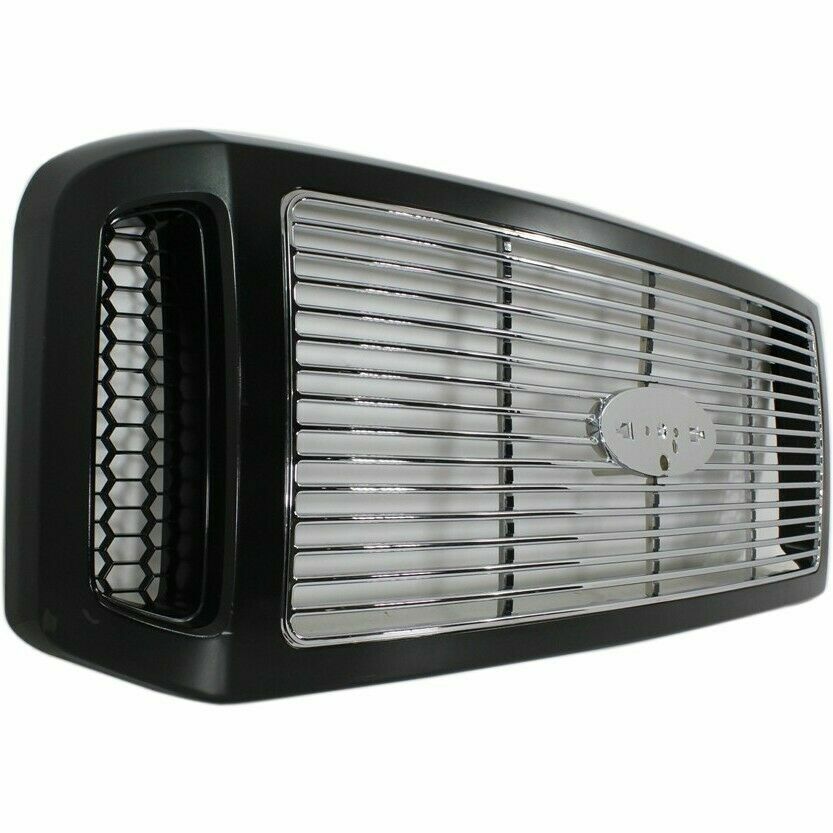 Grille Assembly Primed Shell w/Chrome Insert 2005-07 Ford F-250 Harley-Davidson