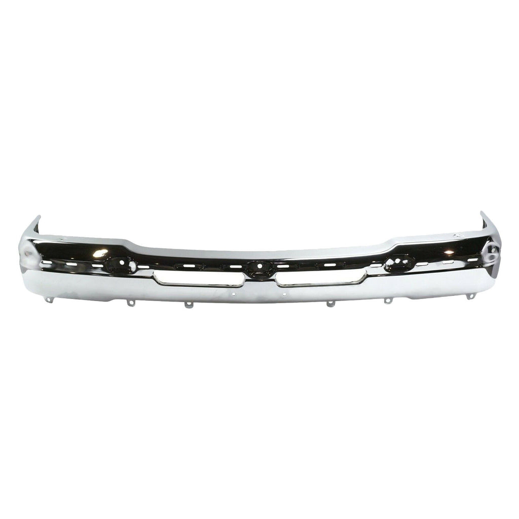 Front Bumper Chrome Steel + Grille with Headlight Kit For 2003-06 Silverado 1500