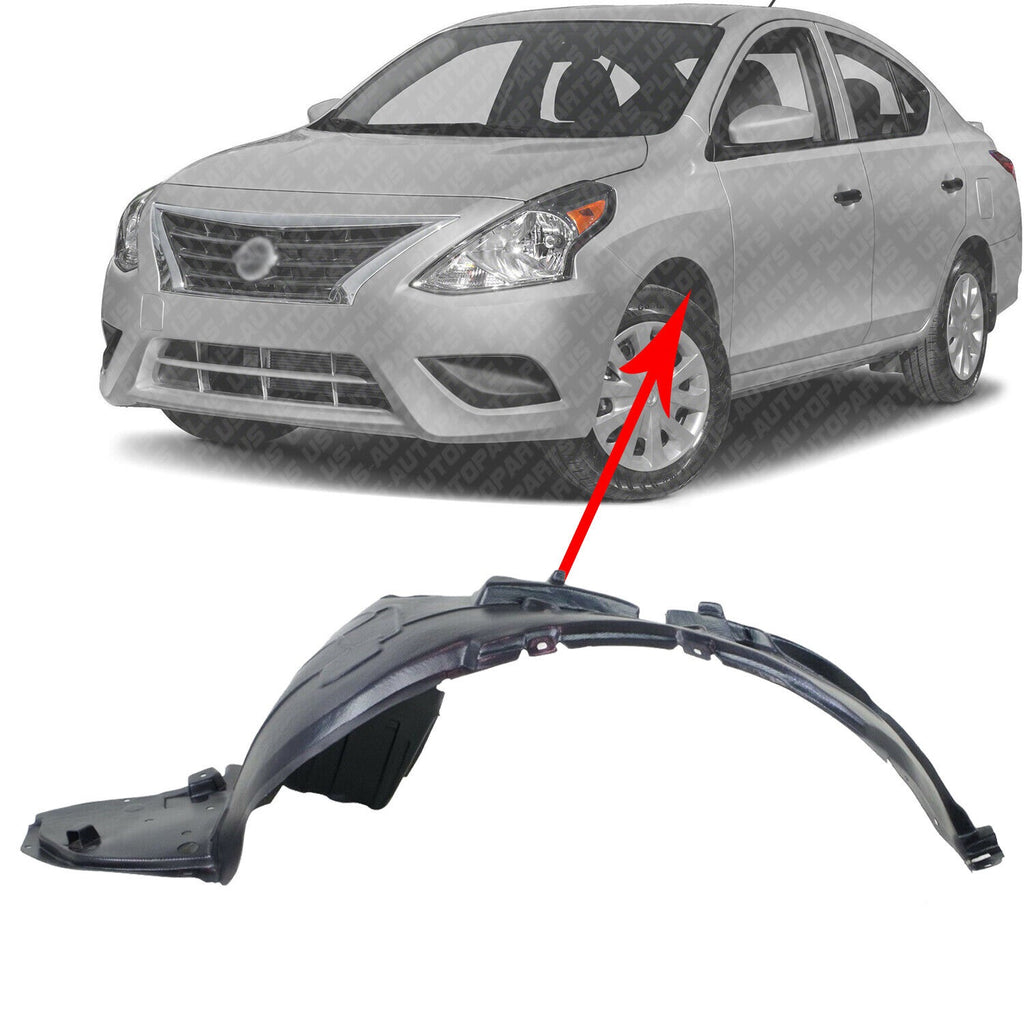 Front Left Driver Side Splash Shield Fender Liner For 2015-2018 Nissan Versa