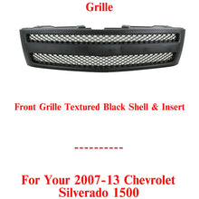 Load image into Gallery viewer, Front Grille Textured Black Shell &amp; Insert For 2007-13 Chevrolet Silverado 1500