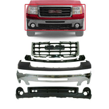 Load image into Gallery viewer, Front Bumper Chrome + Grille + Upper + Valance For 2007-2013 GMC Sierra 1500