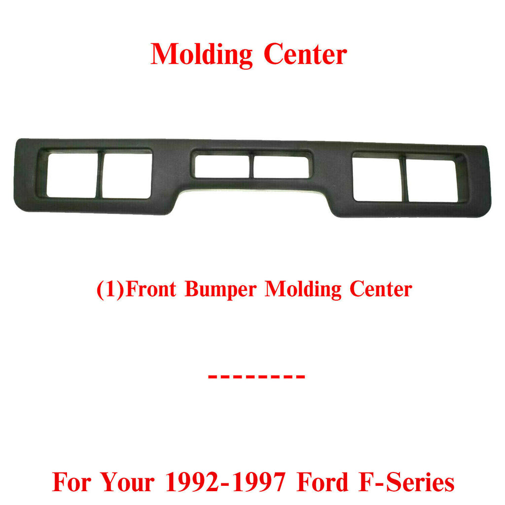 Front Bumper Center Molding Textured With Air Hole For 1992-1997 Ford F-Series