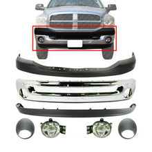 Load image into Gallery viewer, Front Chrome Bumper Kit + Fog Light &amp; Bezel For 2006-09 Dodge Ram 1500 2500 3500