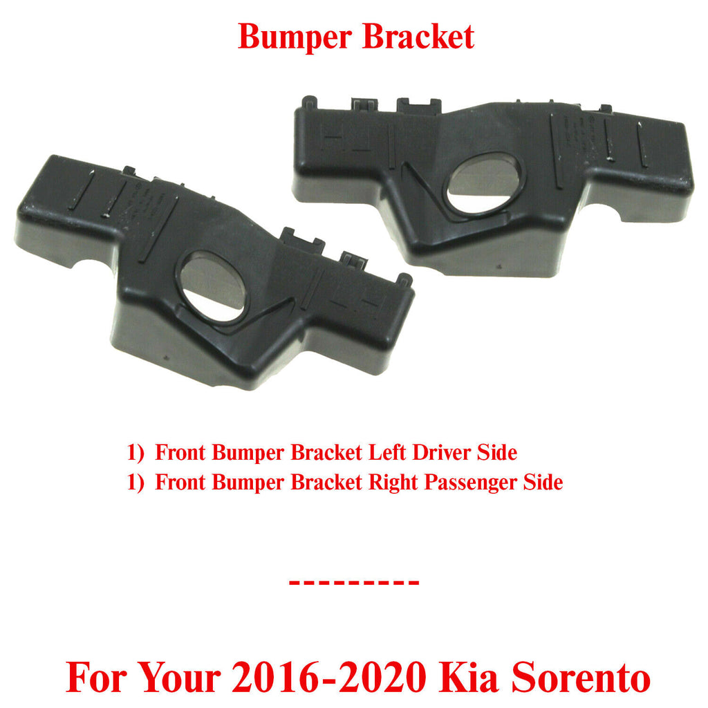 Front Bumper Bracket Left Driver & Right Passenger Side For 2016-20 Kia Sorento