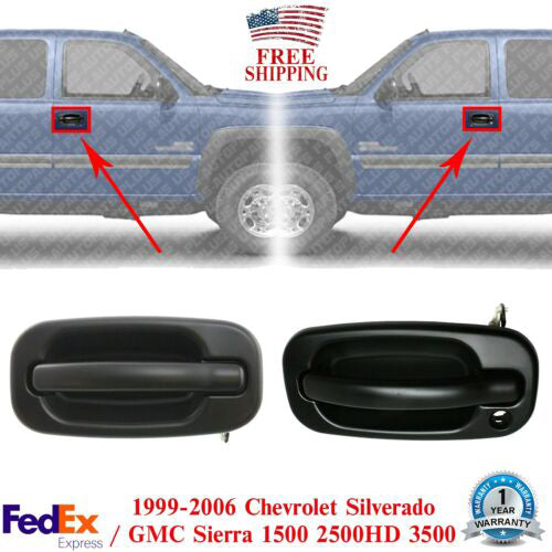 Set of 2 Front Exterior Door Handle RH+LH Side For 1999-06 Silverado /GMC Sierra