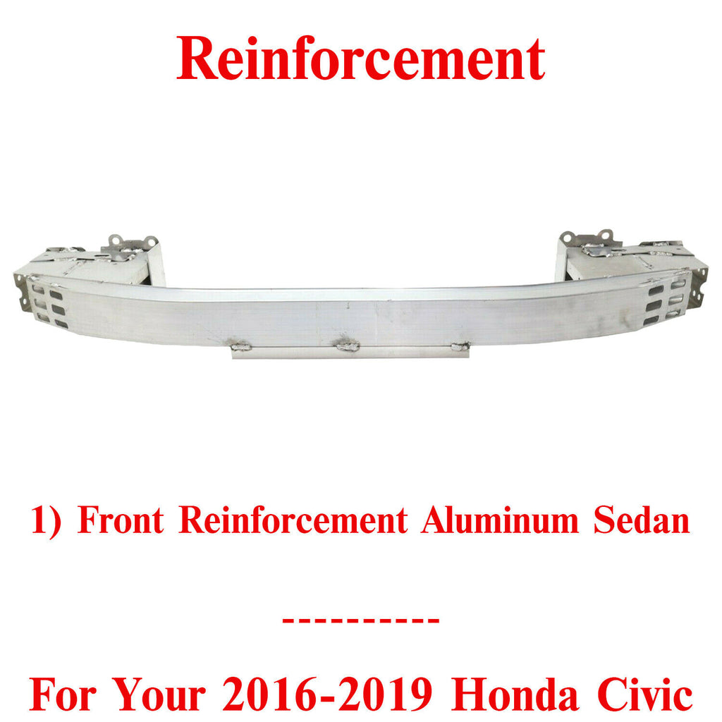 Front Bumper Face Bar Reinforcement Cross Member For 2016-2019 Honda Civic