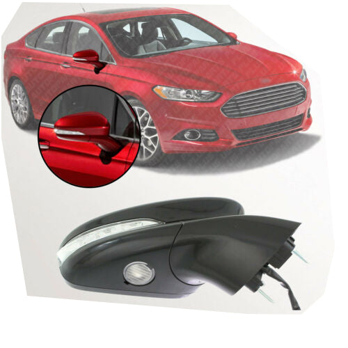 Power Mirror Right Side Manual Fold Paintable For 2013-2016 Ford Fusion