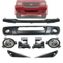 Load image into Gallery viewer, Front Bumper Primed + Valance + Brackets + Fog Lamps For 2001-2003 Ford Ranger