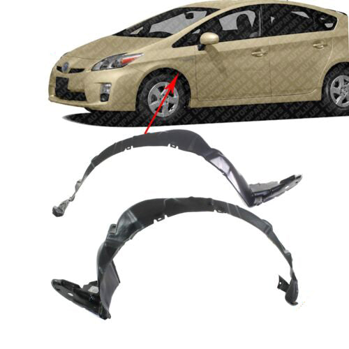 Front Fender Liner Left Driver & Right Passenger Side For 2010-2015 Toyota Prius