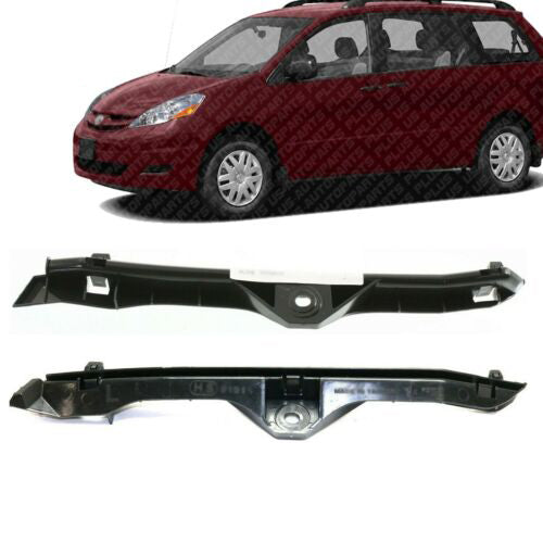 Set of 2 Front Bumper Support Retainer Brackets For 2004-2010 Toyota Sienna