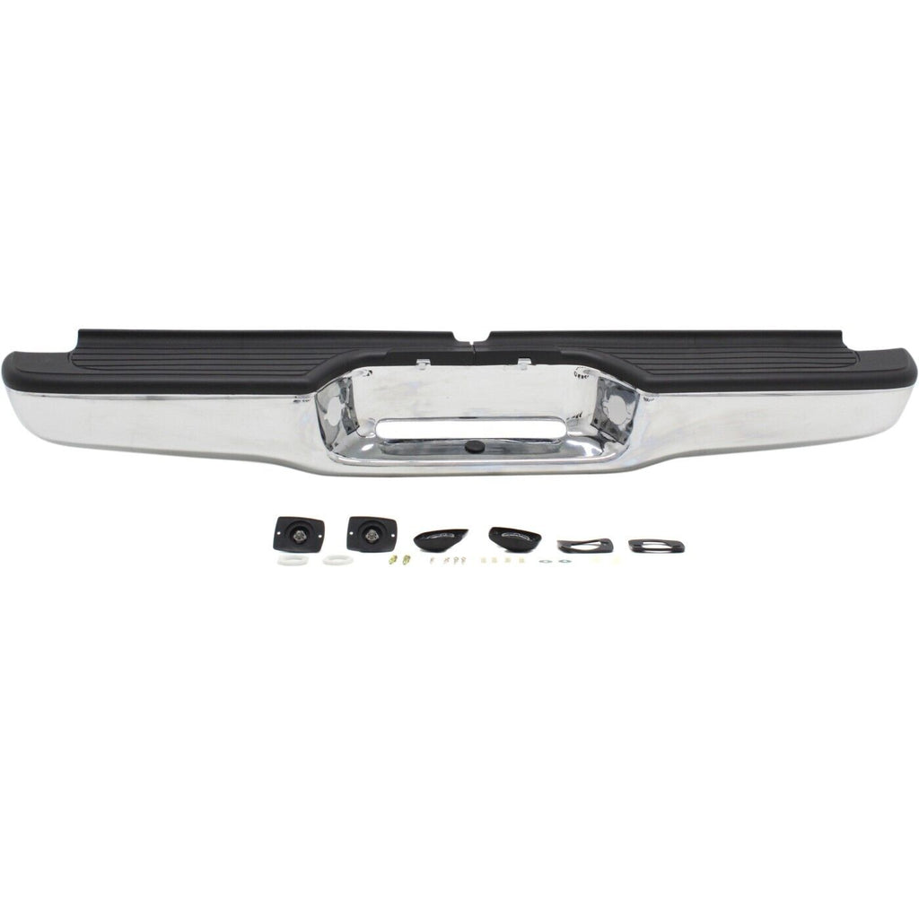 Rear Bumper Step Pad Chrome Steel Assembly Fleetside For 1995-2004 Toyota Tacoma