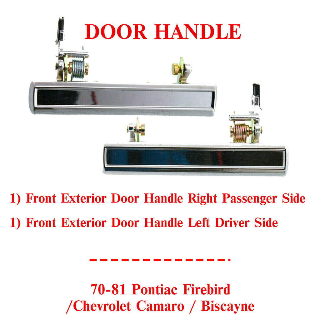 Front Exterior Door Handle Chrome For 70-81 Pontiac Firebird / Camaro / Biscayne