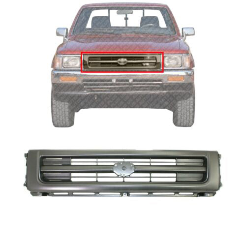 Front Bumper Primed Grille Center For 1992-1995 Toyota Pickup