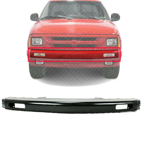 Front Bumper Primed Steel w/o License Bracket holes For 1994-1997 Chevrolet S10