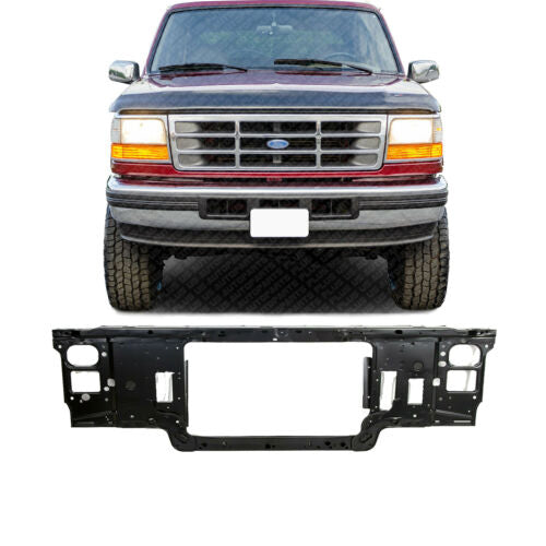 Front Bumper Radiator Support Assembly Steel Black For 1992-1997 Ford F-Series