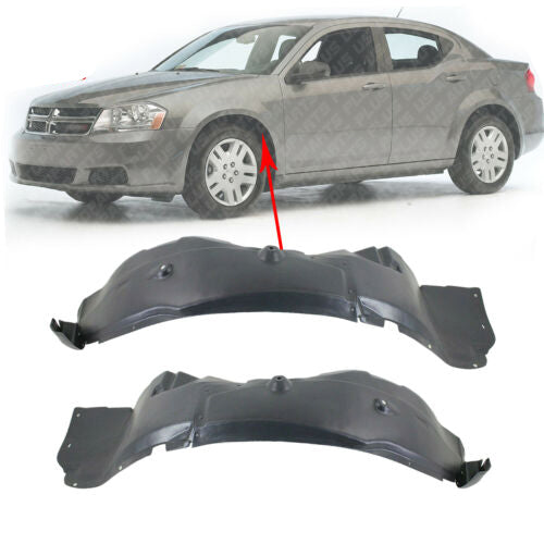 Front Splash Shield Fender Liner Left & Right Side For 2011-2014 Dodge Avenger