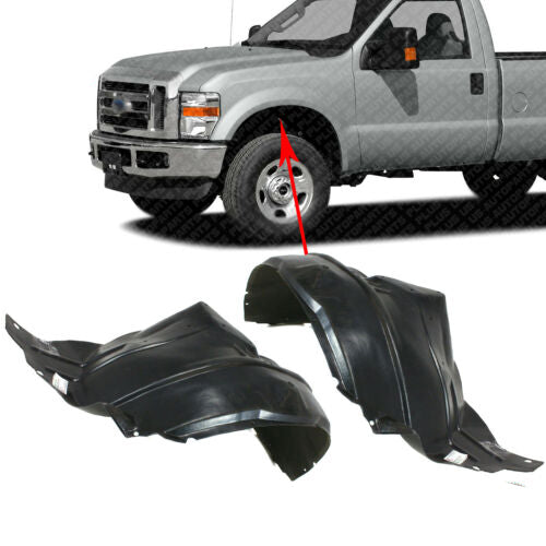 Front Fender Liner Splash Shield LH+RH For 05-07 Ford Super Duty 04-05 Excursion