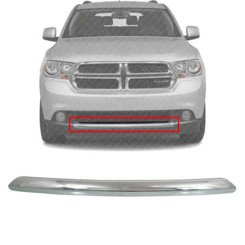 Front Bumper Molding Lower Applique Chrome For 2011-2013 Dodge Durango