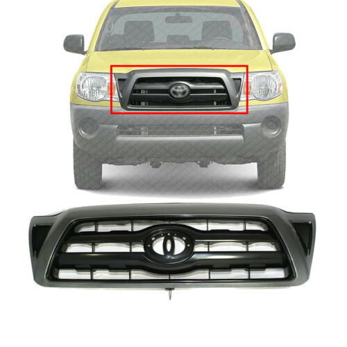Front Grille Assembly Paintable Shell & Insert For 2005-2008 Toyota Tacoma