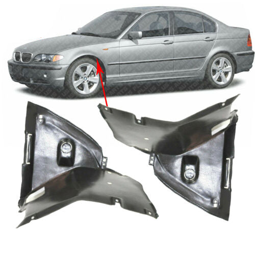 Front Fender Liner Left & Right Side For 2001-2005 BMW 325i 1999-2000 323i