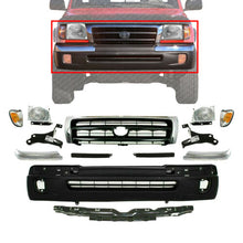 Load image into Gallery viewer, Front Bumper Cover Kit + Grille Chrome With Lights For 1998-2000 Toyota Tacoma