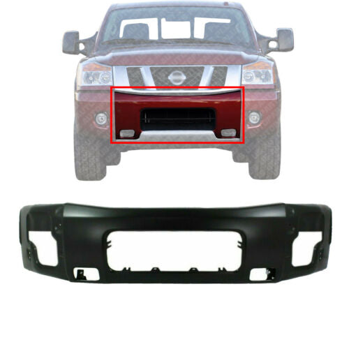 Front Bumper Face Bar Primed Steel For 2008-2015 Nissan Titan