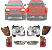 Load image into Gallery viewer, Front Headlights Kit + Tail Light Left &amp; Right Side For 2001-2004 Toyota Tacoma