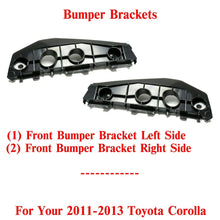 Load image into Gallery viewer, Front Bumper Brackets Driver &amp; Passenger Side For 2011-2013 Toyota Corolla