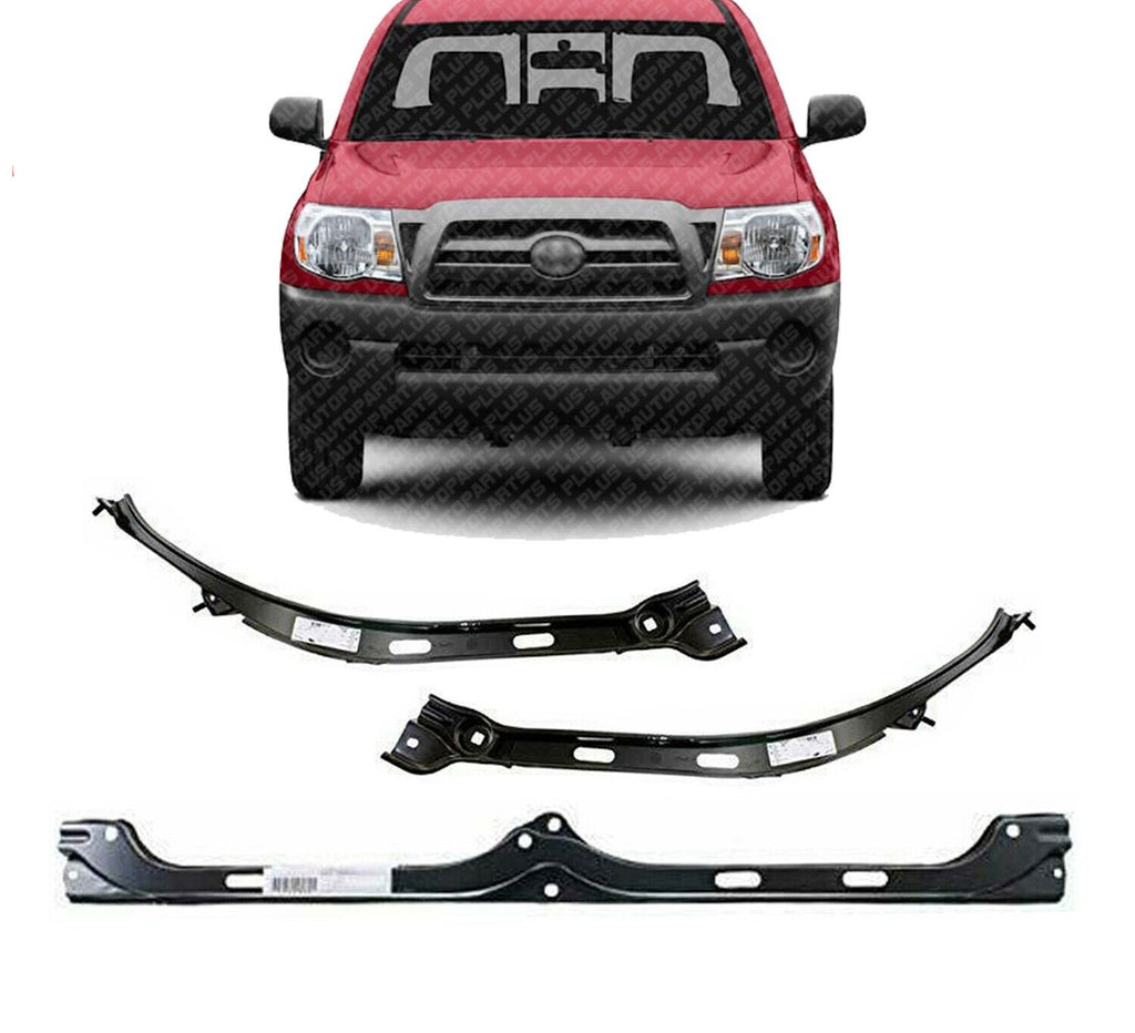 Front Bumper Center + Outer Brackets LH & RH Side For 2005-2011 Toyota Tacoma