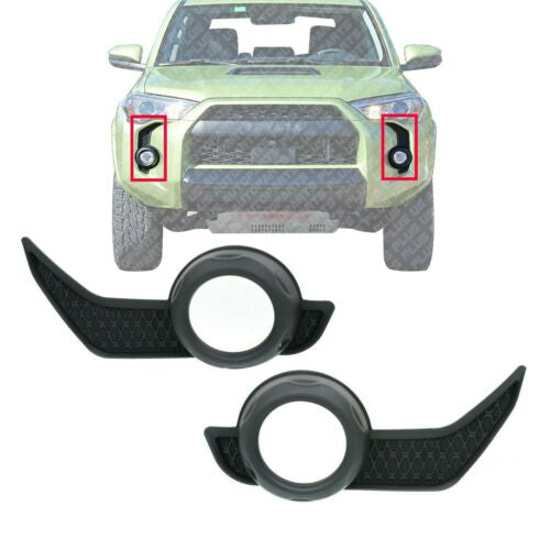 Fog Light Bezel Textured Without Chrome Trim For 2014-2020 Toyota 4Runner