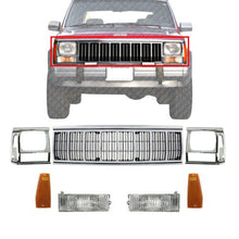 Load image into Gallery viewer, Front Grille + Headlamp Door + Signal &amp; marker Lamps For 1991-1996 Jeep Cherokee