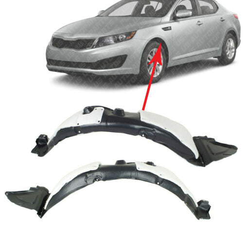 Front Fender Liner Left Driver & Right Passenger Side For 2012-2013 Kia Optima