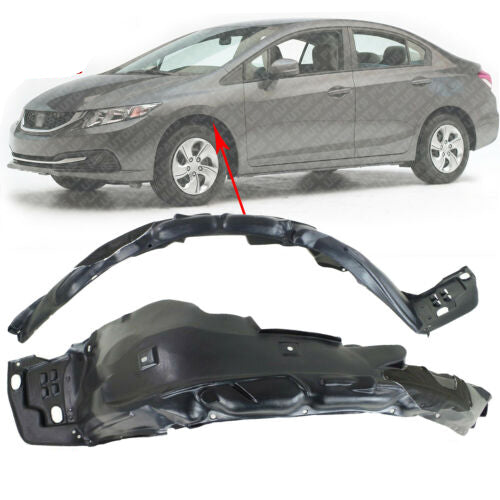 Fender Liner Left Driver & Right Passenger Side For 2012-2015 Honda Civic