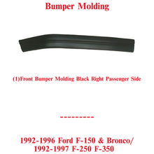 Load image into Gallery viewer, Front Bumper Molding RH Side For 1992-96 Ford F-150 &amp; Bronco / 92-97 F-250 F-350