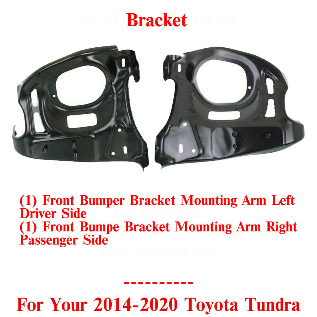 Front Bumper Brackets Mounting Arm Left & Right Side For 2014-2020 Toyota Tundra