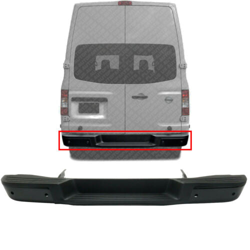 Rear Step Bumper Face Bar For 2014-2018 Nissan NV1500 2500 3500 Cargo Van