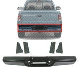 Rear Bumper Face Bar Primed Steel Assembly w/ Pads Black For 97-04 Dodge Dakota