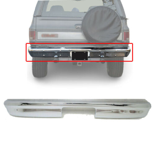 Rear Bumper Face Bar Chrome Narrow Bed For 1975-1988 Chevrolet & GMC C/k Series