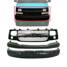 Load image into Gallery viewer, Front Bumper Primed + Upper Cover Textured + Grille For 03-17 Chevy Express Van