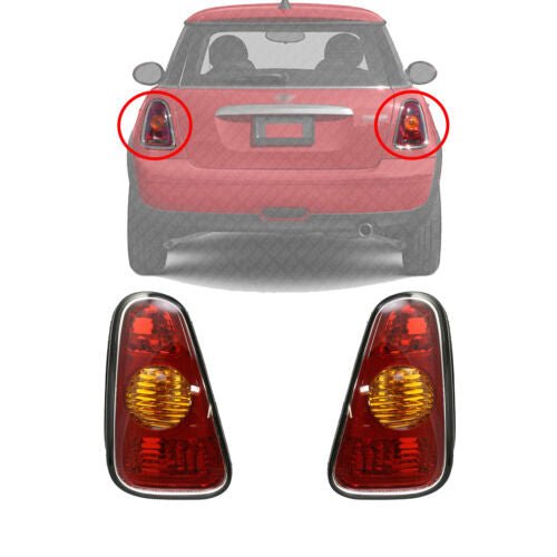 Set of 2 Tail Lamps Lens and Housing Right & Left Side For 2002 - 2004 Mini Cooper - US AUTO PARTS PLUS