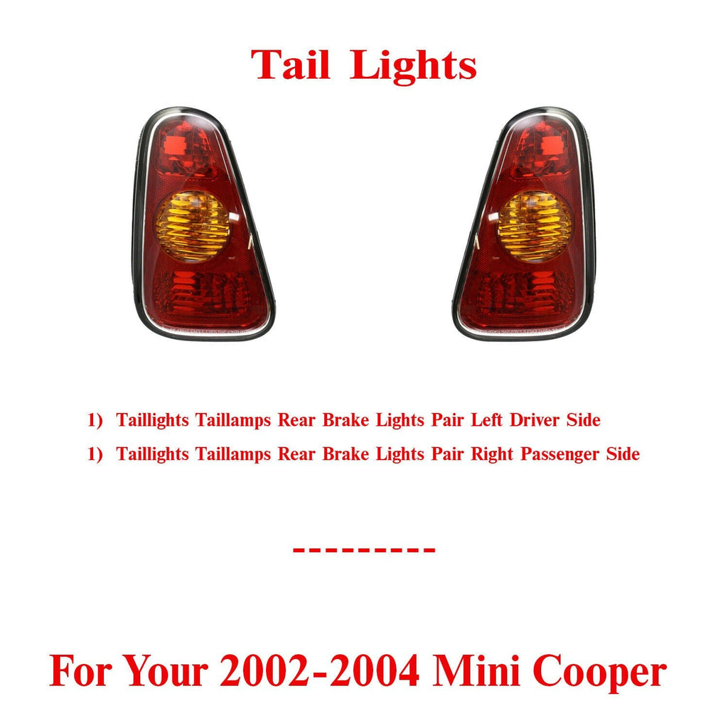 Set of 2 Tail Lamps Lens and Housing Right & Left Side For 2002 - 2004 Mini Cooper - US AUTO PARTS PLUS