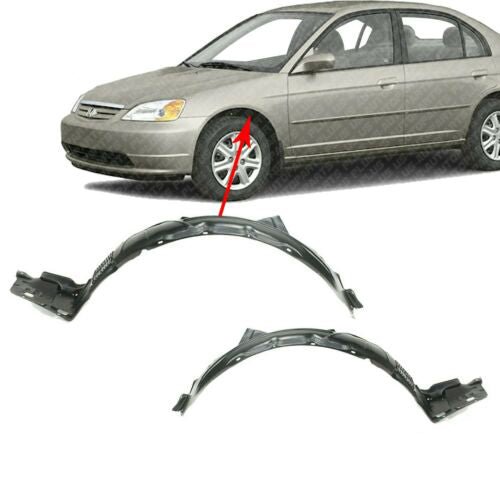 Splash Shield Fender Liner Left & Right Side For 2004 - 2005 Honda Civic - US AUTO PARTS PLUS