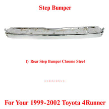 Load image into Gallery viewer, Rear Step Bumper Face Bar Chrome Steel For 1999-2002 Toyota 4Runner