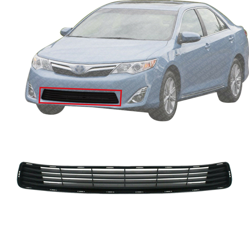 Front Bumper Lower Grille Textured Black Plastic For 2012-2014 Toyota Camry